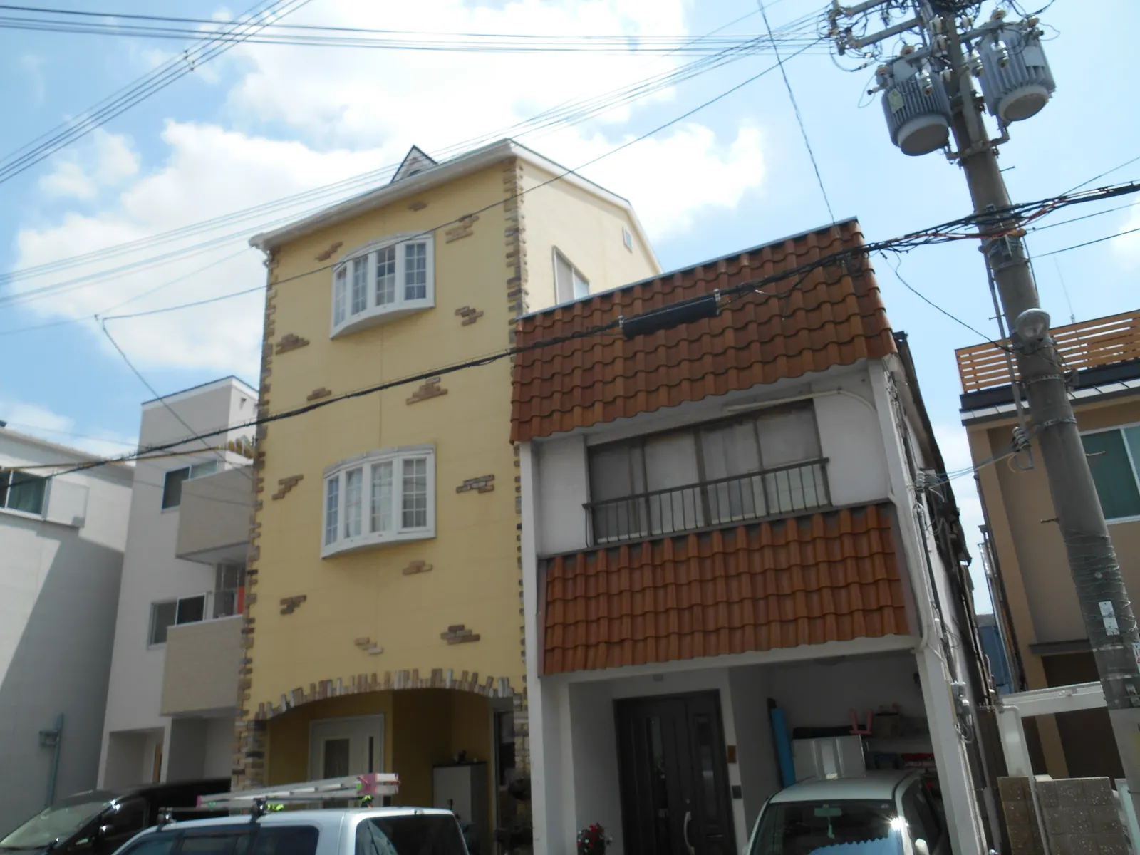 大阪市西淀川区 S様邸の屋根張替・外壁塗装(施工前)