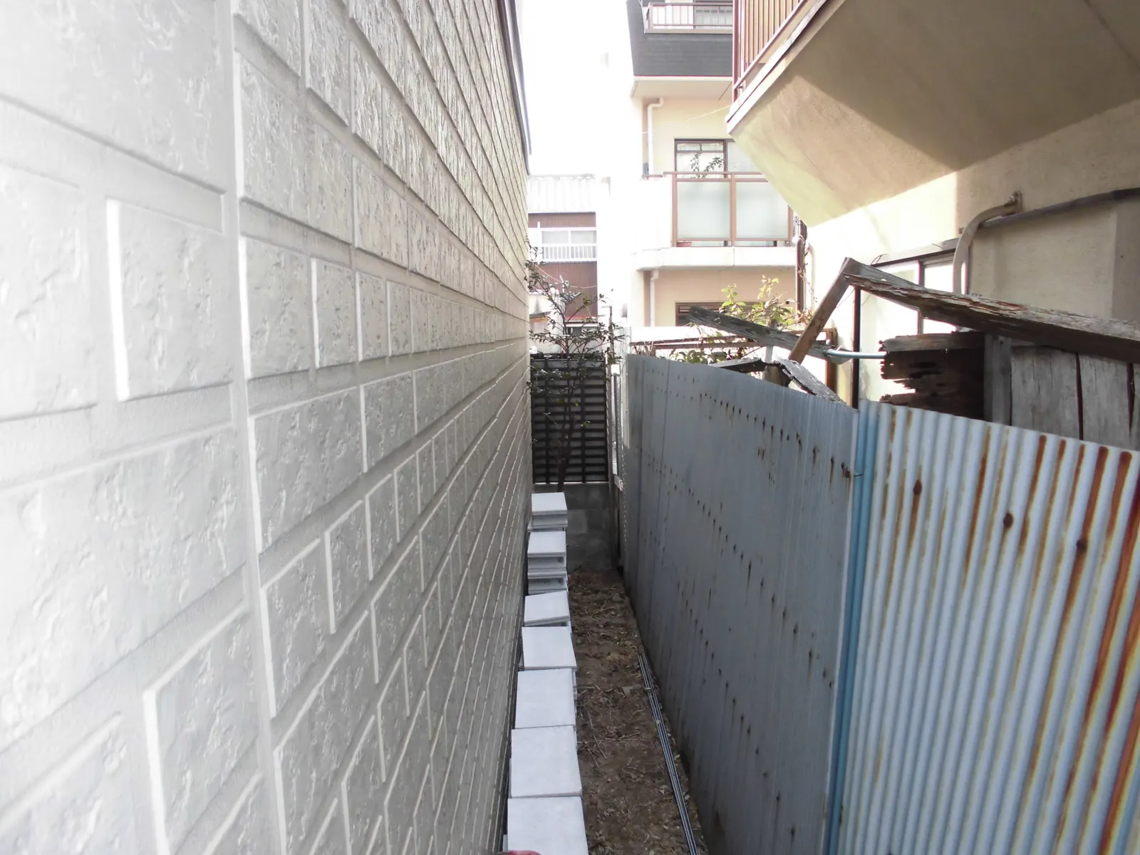 兵庫県尼崎市 W様邸の外構エクステリア ブロック塀工事(施工前)