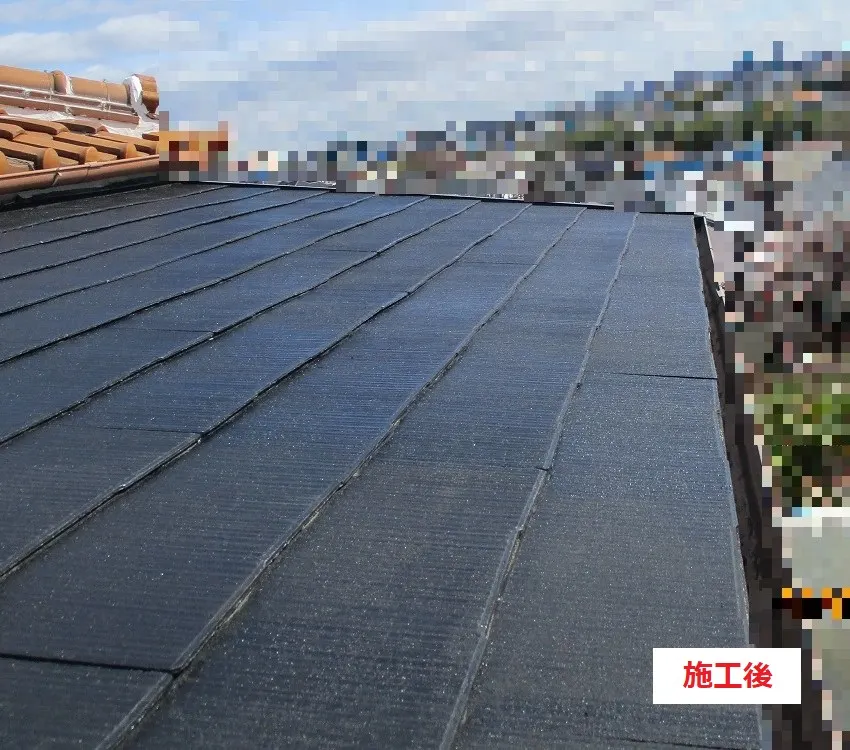 箕面市 M様邸の屋根塗装工事・施工後の写真2