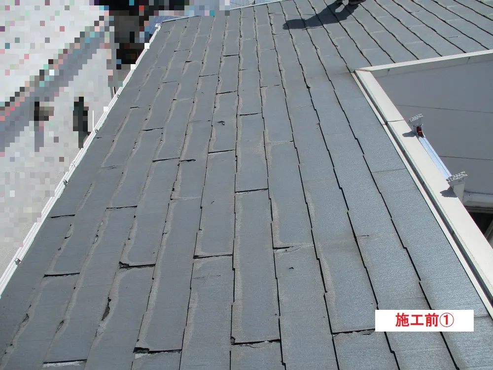 屋根重ね張り工事-大阪府吹田市 N様邸②:施工事例126(施工前)