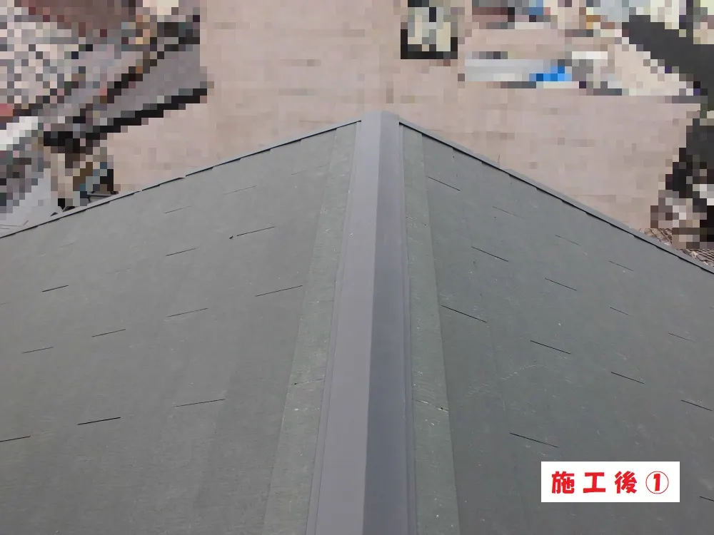 兵庫県尼崎市 T様邸の屋根重ね葺き工事・施工後の写真