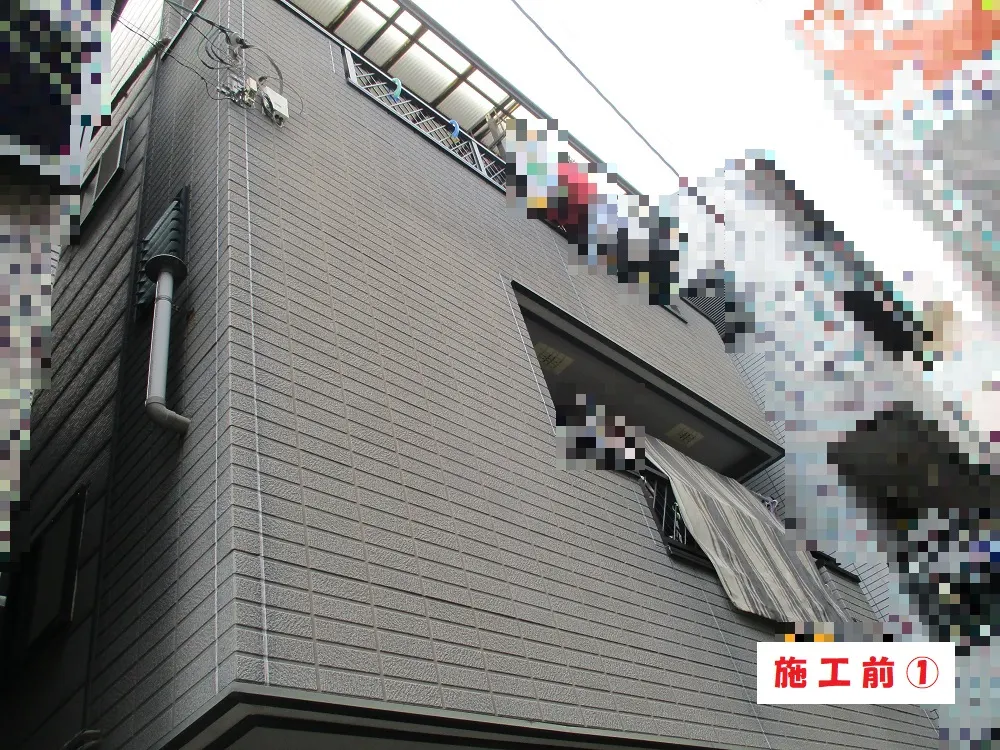 大阪市城東区 N様邸の外壁塗装工事(施工前)