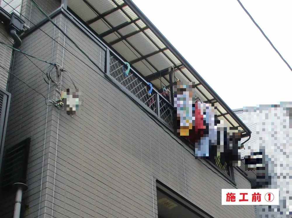 大阪市城東区 N様邸の波板交換工事(施工前)