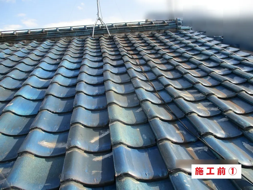 屋根葺き替え工事-大阪市生野区 Y様邸:施工事例150(施工前)