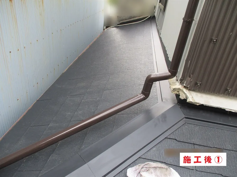 大阪市旭区 K様邸の下屋根葺き替え工事・施工後の写真