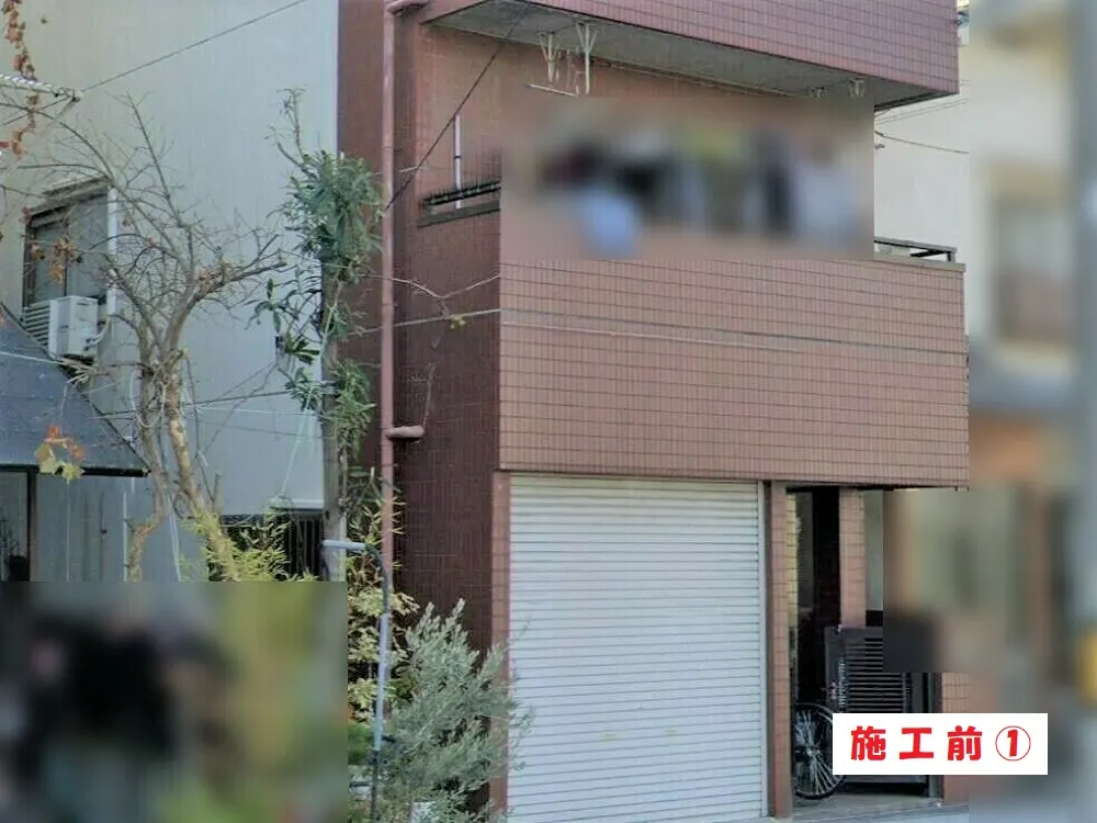 外壁塗装工事-大阪市東淀川区 N様邸①:施工事例158(施工前)