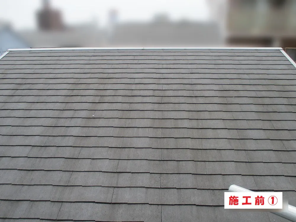 屋根塗装工事-大阪市城東区 T様邸②:施工事例167(施工前)