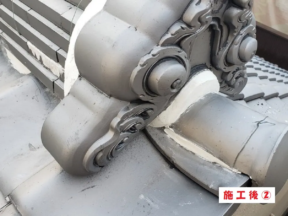 大阪市城東区 H様邸の屋根漆喰工事・施工後の写真2