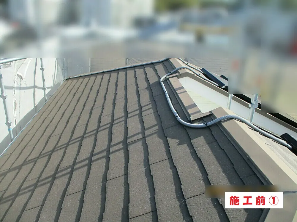 屋根塗装工事-大阪府豊中市 N様邸②:施工事例172(施工前)