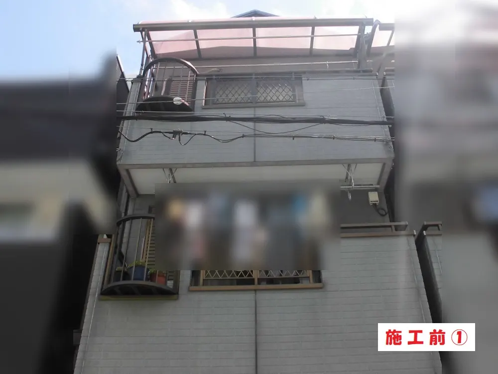 外壁塗装工事-大阪市西淀川区 O様邸①:施工事例192(施工前)