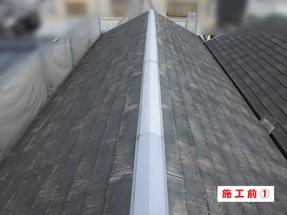屋根塗装工事-大阪市西淀川区 O様邸②:施工事例193(施工前)