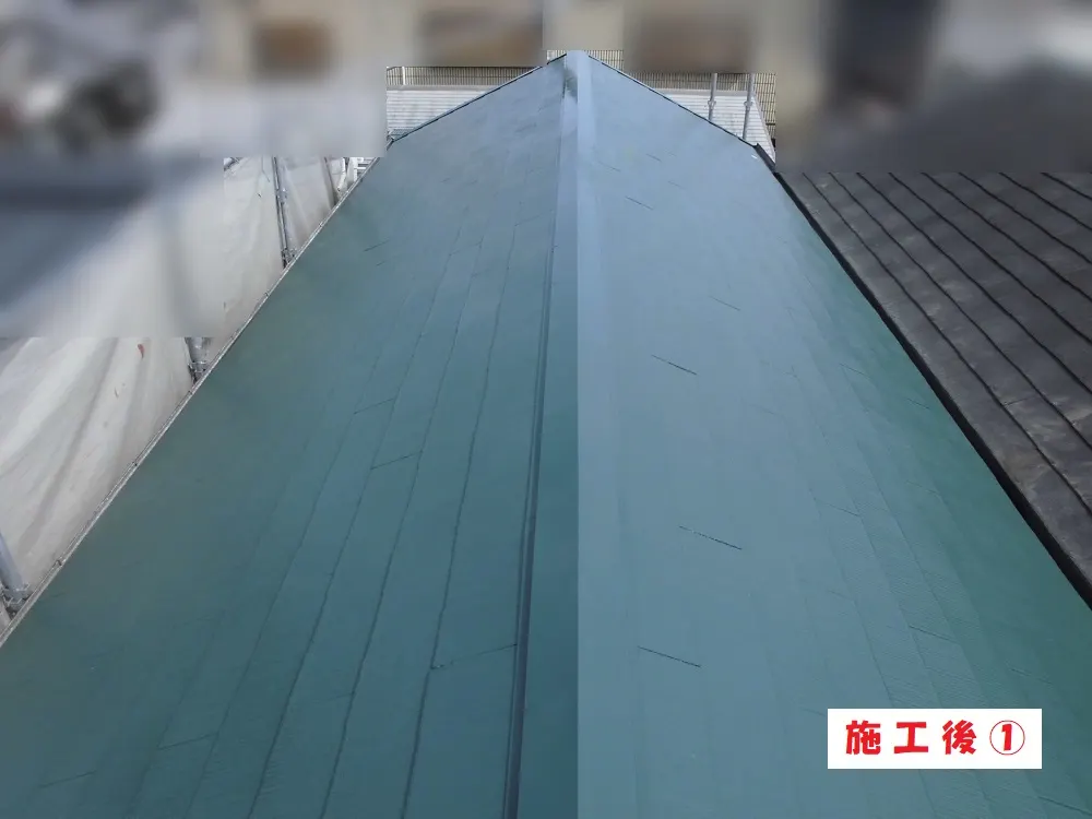 大阪市西淀川区 O様邸の屋根塗装工事・施工後の写真