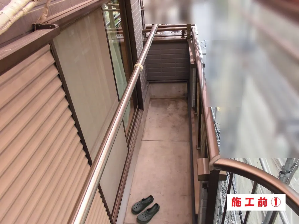 大阪市西淀川区 O様邸のベランダ防水工事(施工前)