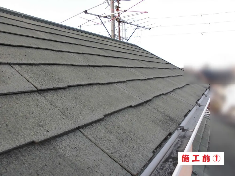 屋根塗装工事-大阪府堺市 E様邸②:施工事例201(施工前)