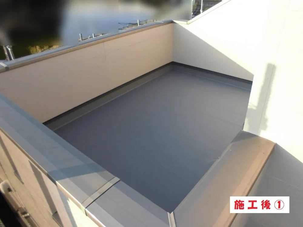 ベランダ・バルコニー防水工事-大阪府堺市 E様邸③:施工事例202(施工後)