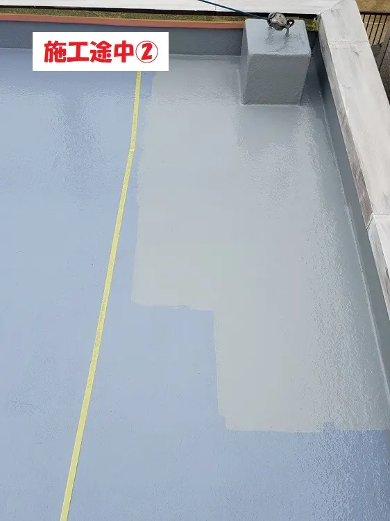 大阪市都島区 Ｔ様邸の陸屋根防水工事・施工中の写真2