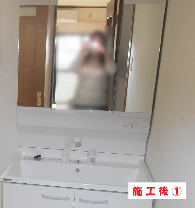 大阪市西淀川区 I様邸の洗面所リフォーム工事・施工後の写真
