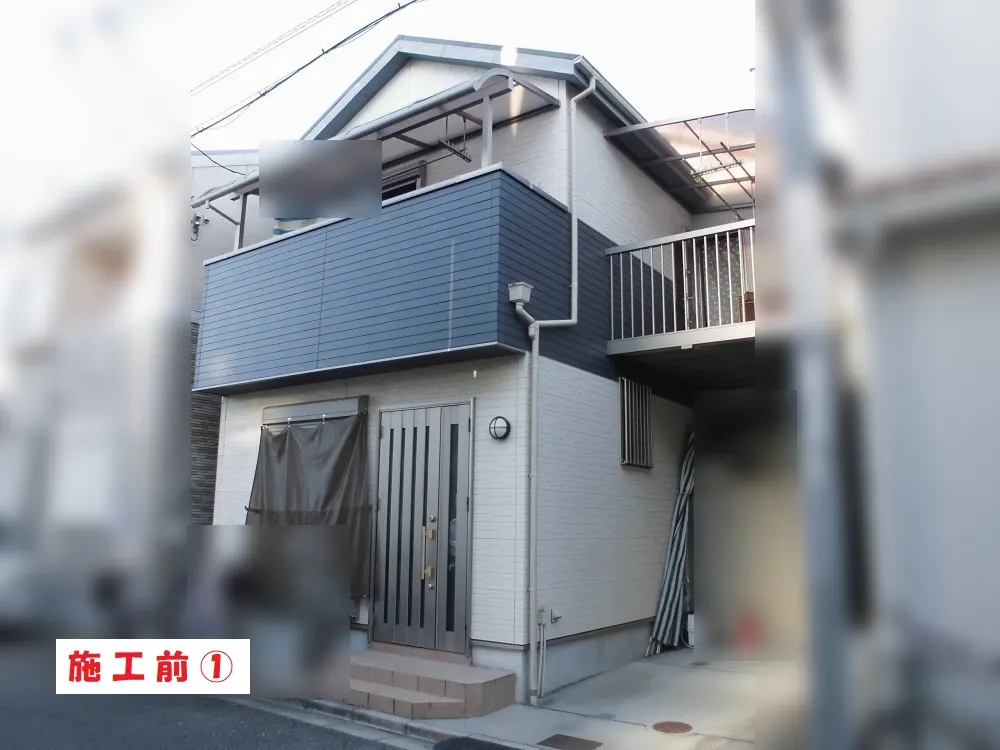東大阪市 N様邸の外壁塗装工事(施工前)