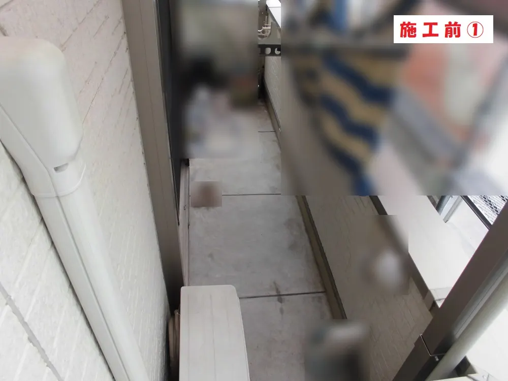 東大阪市 N様邸のベランダ防水工事(施工前)