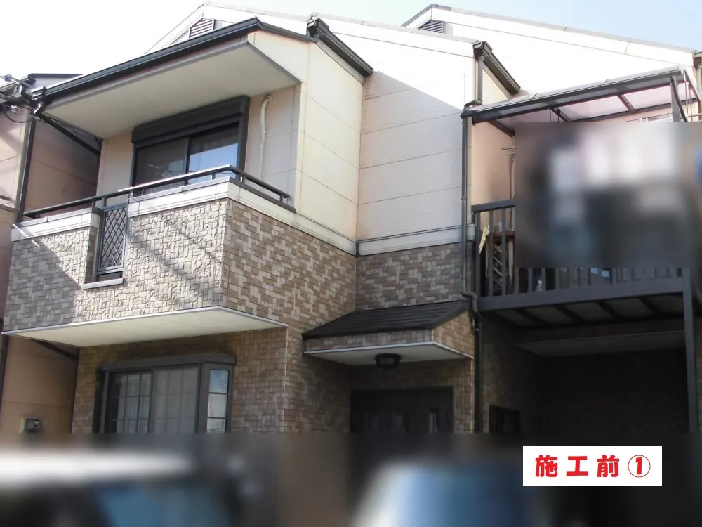 東大阪市 T様邸の外壁塗装工事(施工前)