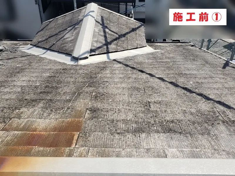 屋根重ね葺き工事(カバー工法)-大阪府八尾市 I様邸②:施工事例234(施工前)