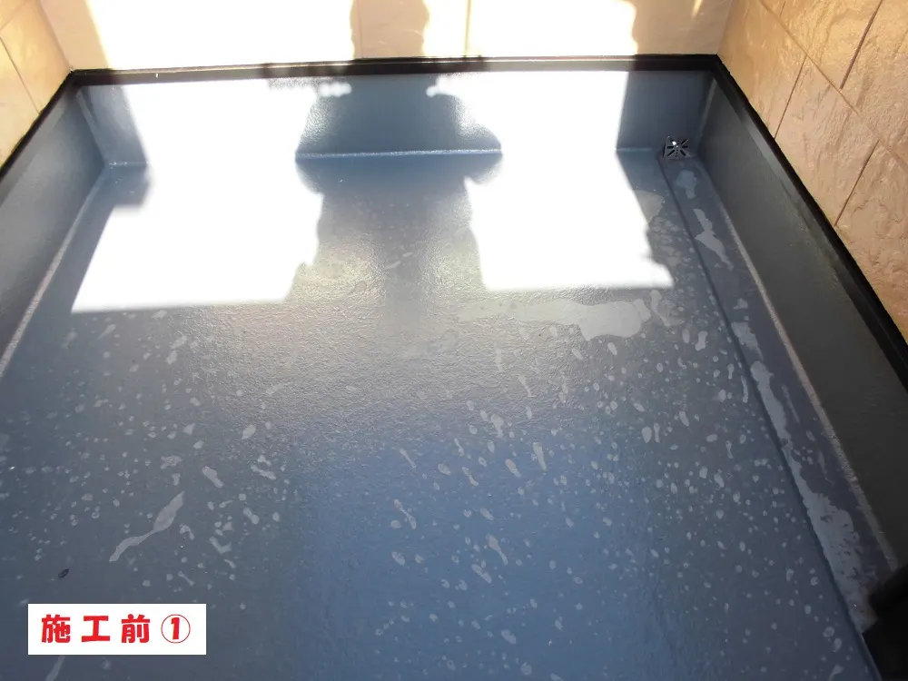 堺市 O様邸のベランダ防水工事(施工前)