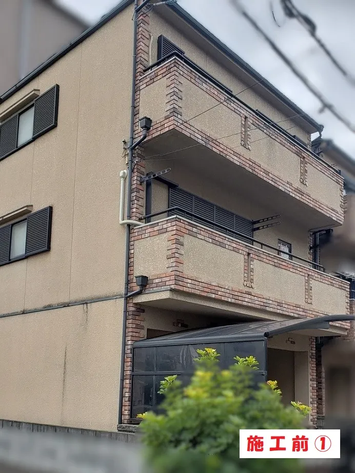 外壁塗装工事－大阪市淀川区 Ｕ様邸①：施工事例243（施工前）