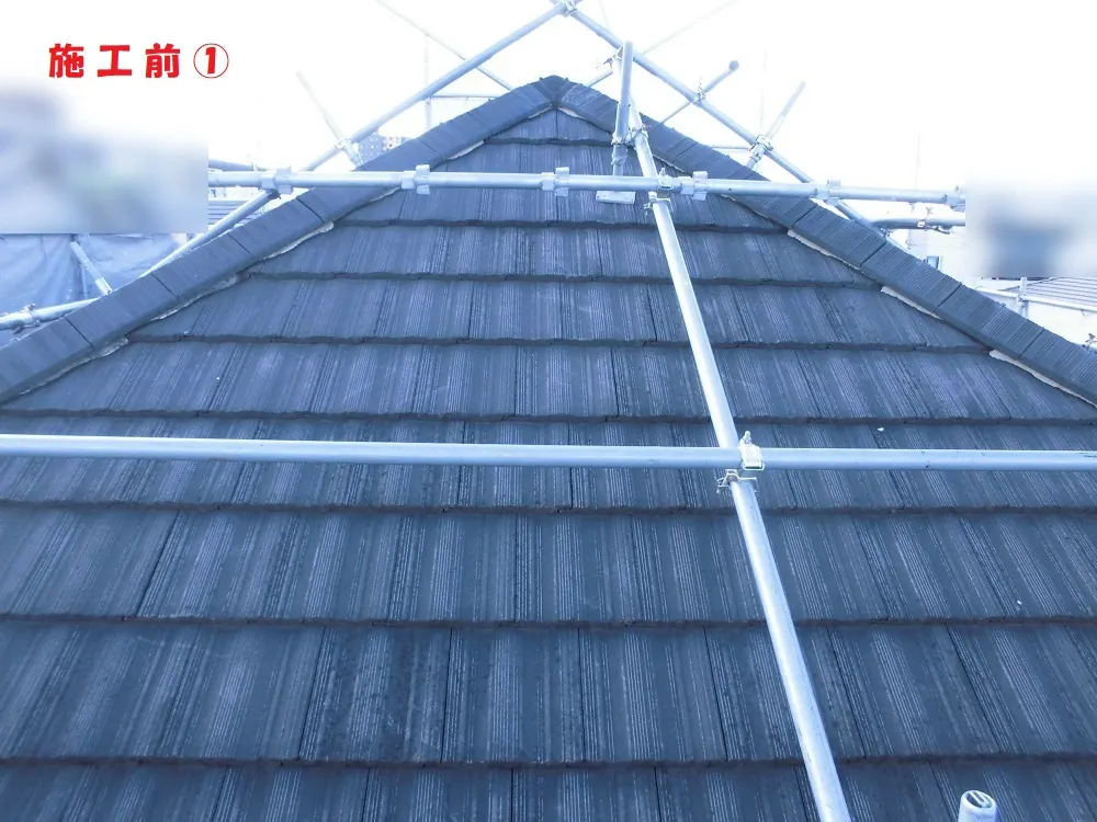 屋根塗装工事-大阪府東大阪市 K様邸②:施工事例242(施工前)