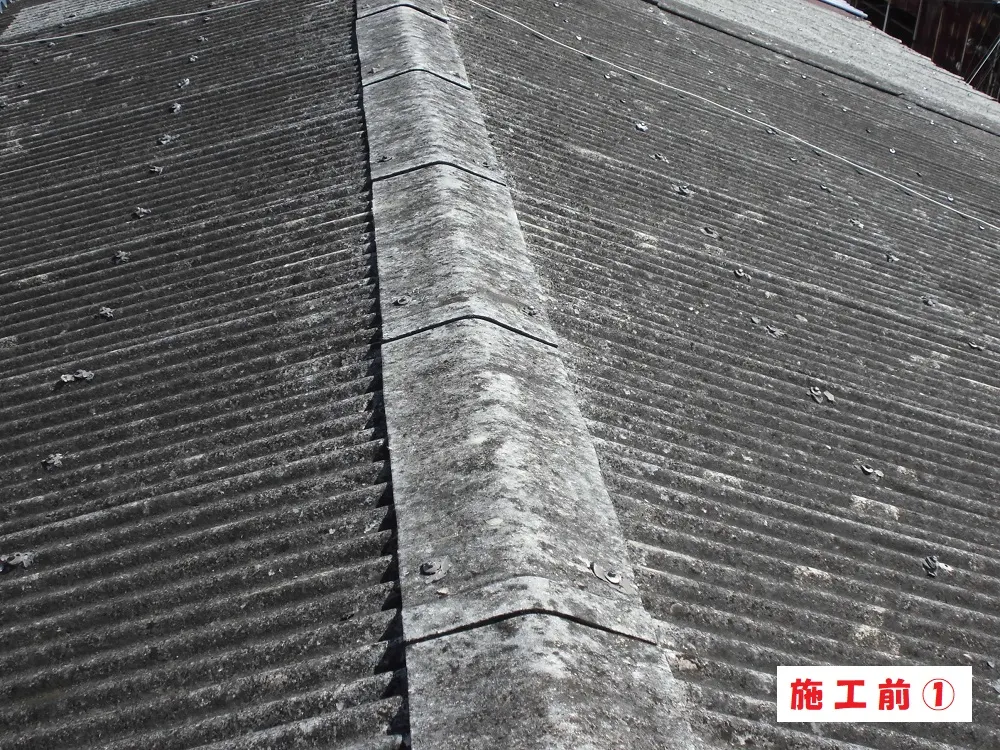 屋根カバー工法(重ね葺き工事)-大阪市淀川区 K会社様:施工事例258(施工前)