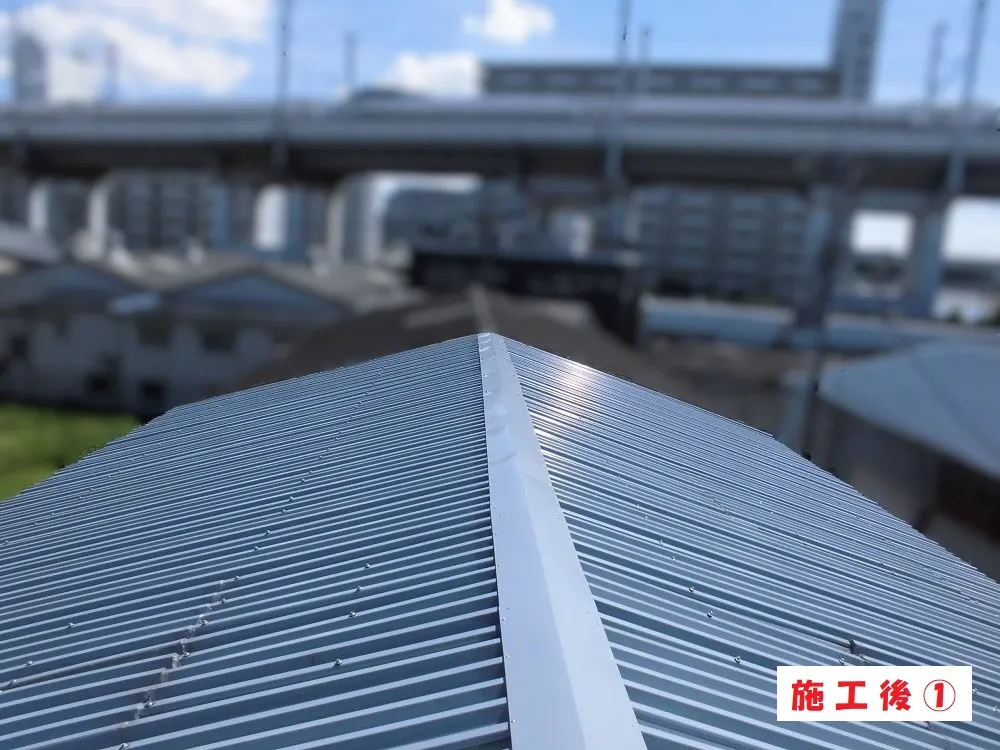 屋根カバー工法(重ね葺き工事)-大阪市淀川区 K会社様:施工事例258(施工後)