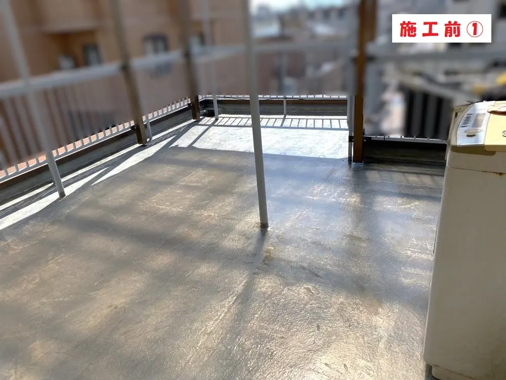 屋上シート防水工事-大阪市阿倍野区 T様 集合住宅:施工事例265(施工前)