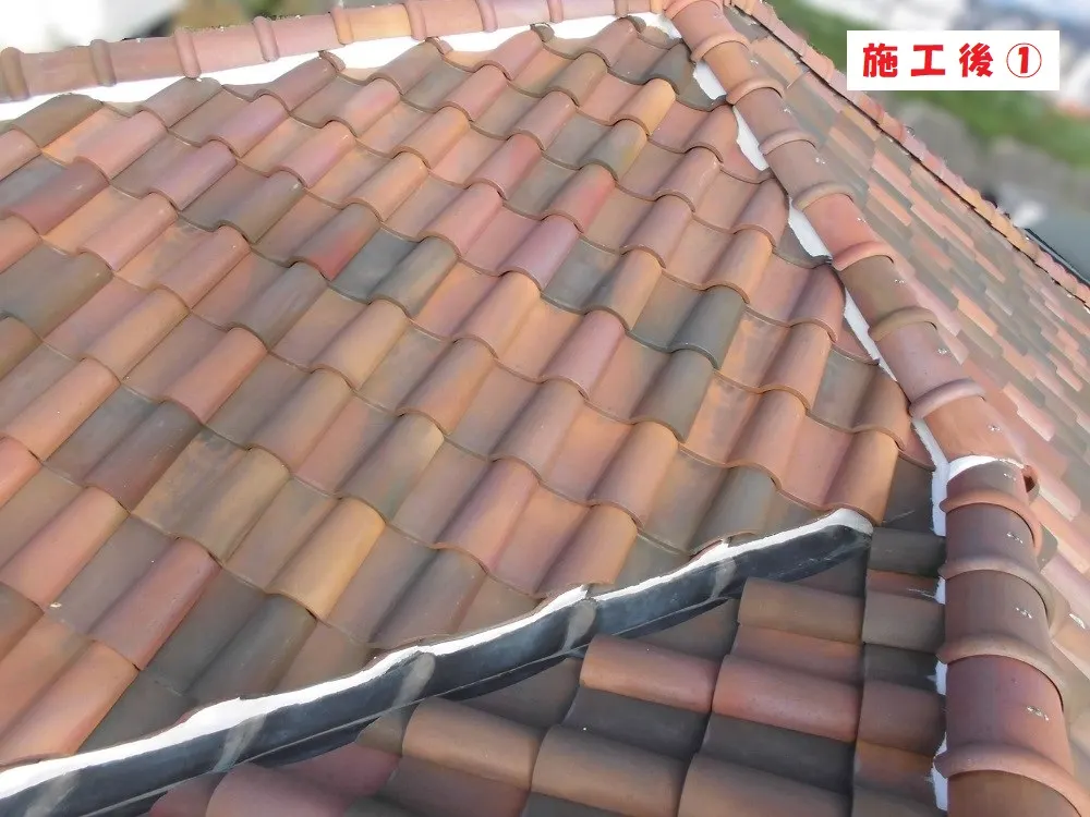 屋根漆喰工事-大阪府箕面市 H様邸:施工事例264(施工後)