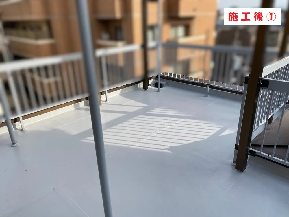 屋上シート防水工事-大阪市阿倍野区 T様 集合住宅:施工事例265(施工後)